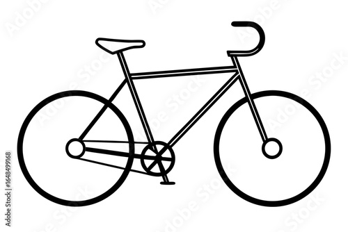 classic bicycle outline, cycle line art vector