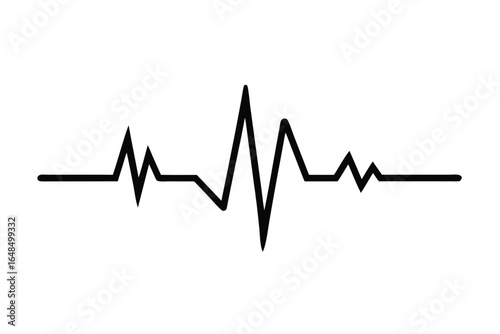 heartbeat silhouette vector, heartbeat black icon