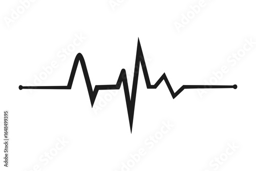 heartbeat silhouette vector, heartbeat black icon