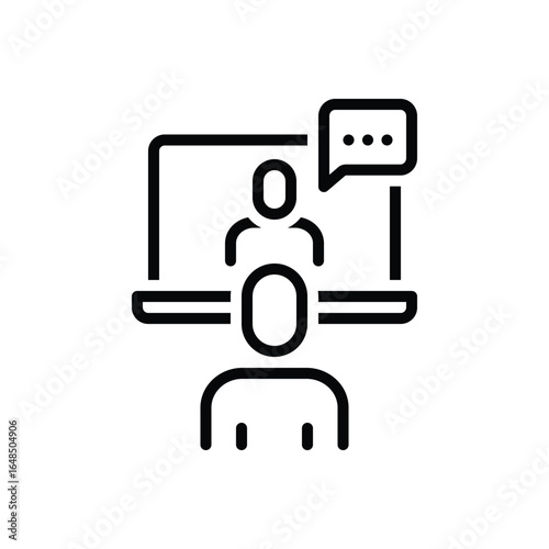 Black line icon for consulting