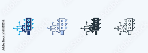 Traffic Monitoring Multiple Style Icon Collection