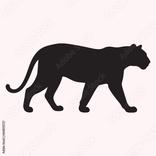 Tiger Illustration – Stylized Black and White Wildlife Predator