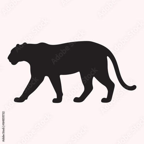 Tiger Illustration – Stylized Black and White Wildlife Predator