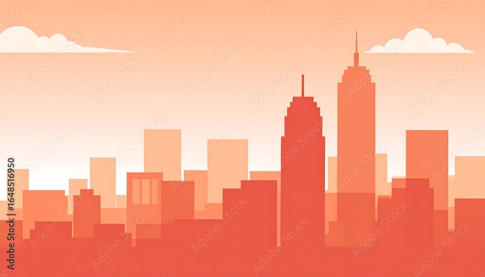 Obraz premium City skyline at sunset (1)