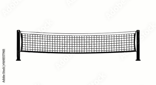 black volleyball net on white background clip art preview