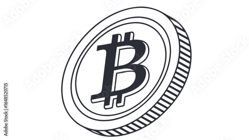Bitcoin crypto currency digital money blockchain technology decentralized finance virtual currency icon vector