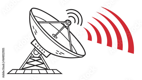 Satellite dish antenna for communication and signal transmission technology innovation and broadcast network