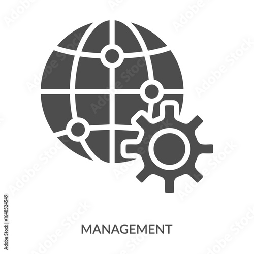 Management Icon Line Style. Design Vector Illustration