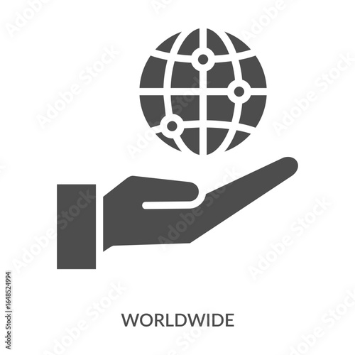 Worldwide Icon Line Style. Design Vector Illustration