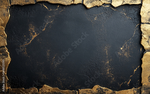 Black marble texture with gold pattern background design for cover book or brochure, poster or realistic business and design artwork.