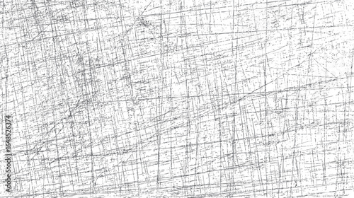 Distressed crosshatch scratch background. Rough chaotic linear grunge texture. Abstract cracked etching lines. Harsh damaged overlay.