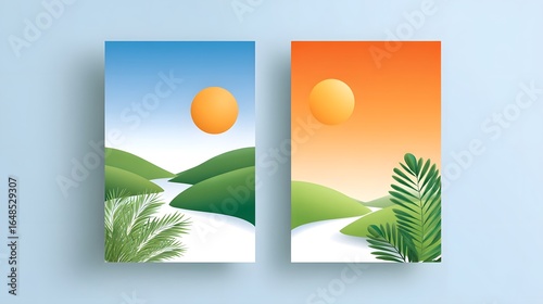 Scenic Tropical Landscape for Vacation Getaway