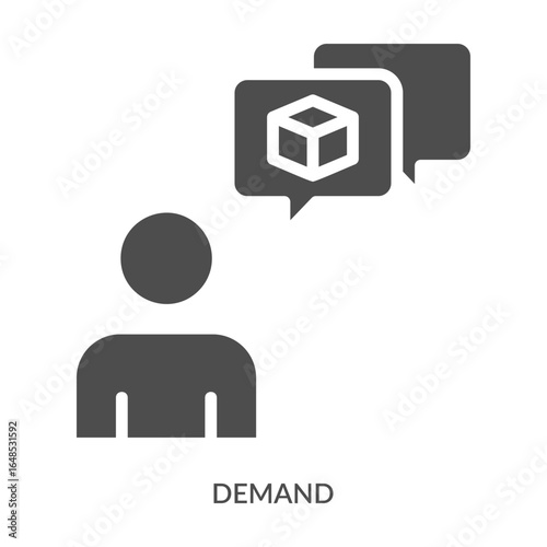 Demand Icon Line Style. Design Vector Illustration