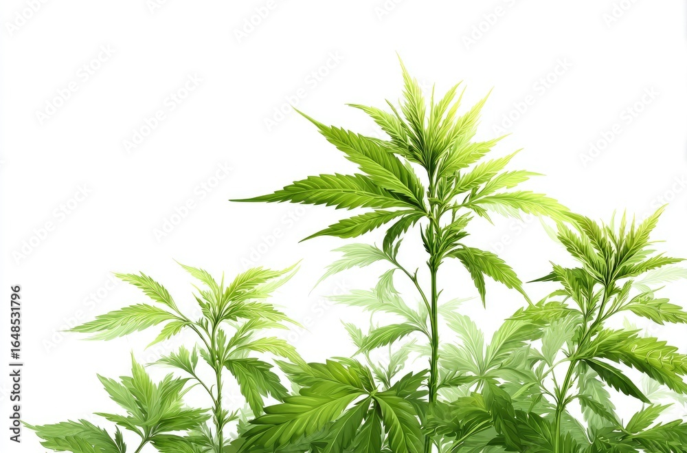 Fototapeta premium Close-up of young cannabis plants