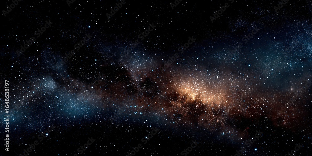 Fototapeta premium Vast expanse of deep space, filled with stars and nebulae. Cosmic artistry