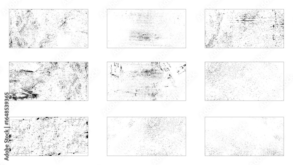 Fototapeta premium Abstract black grunge frames collection. 
