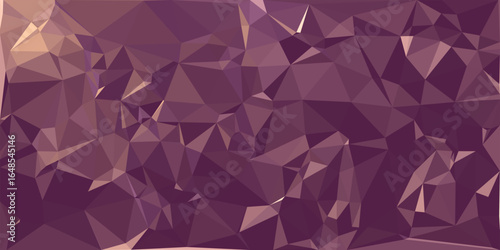 Geometric pattern of purple gradient facets presents a low polygonal abstract art
