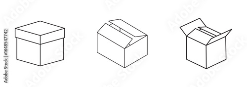 Cube icon in vector. Black simple cube pictogram. 3d box graphic concept. Abstract Cube Hexagon Logo for website design. Archive icon vector symbol collection on white background. eps 10