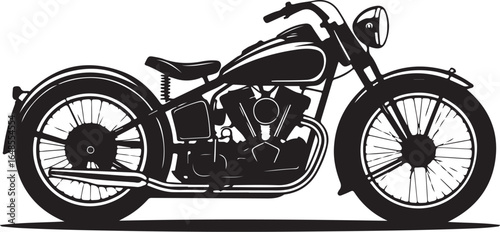 Classic motorcycle silhouette for powerful custom designs