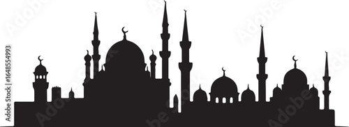 Stunning Islamic mosque skyline silhouette
