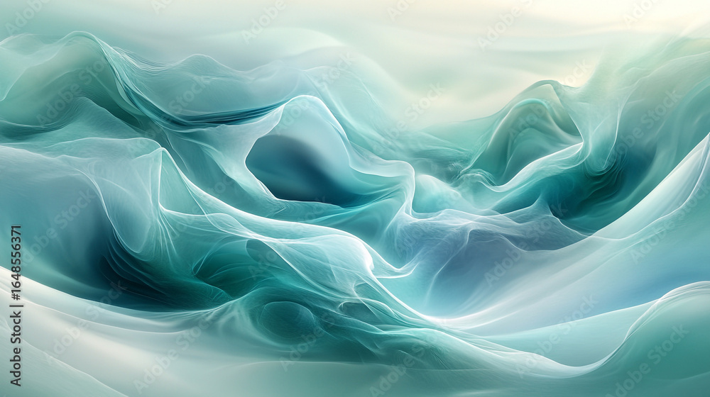 Obraz premium Design Stro With Wave Translucent Impressionistic Ghostly Midjourney Donzb