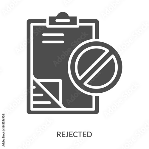Rejected Icon Line Style. Design Vector Illustration