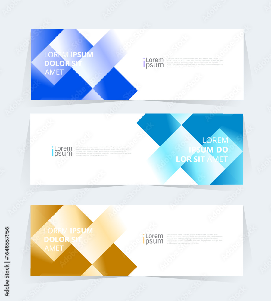 Naklejka premium Geometric banner design with Vector presentation template.