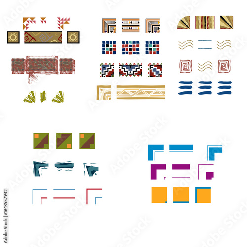 Business card template set with icons and vector design elements for business and infographic use