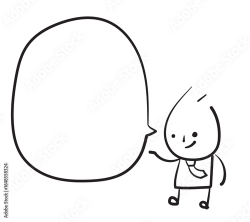 (speech bubbles) Collection of hand drawn business man worker icons. Vector illustration.	