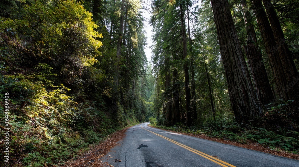 Fototapeta premium Redwood forest road