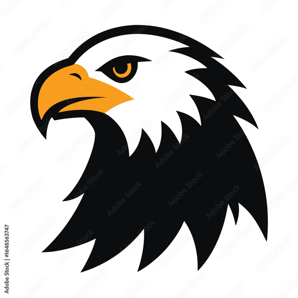 Fototapeta premium Eagle White Background