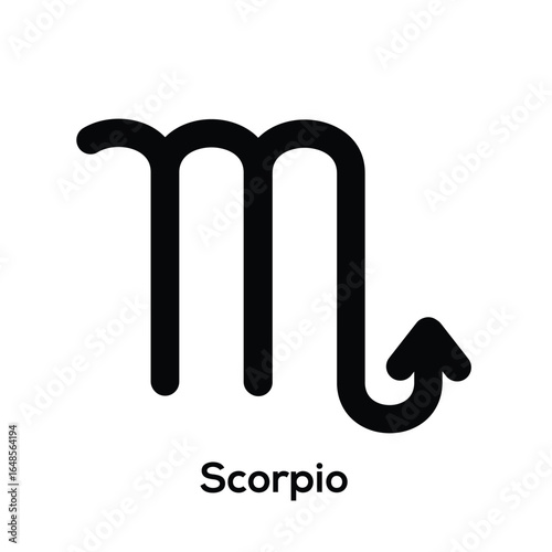 Scorpio zodiac sign icon isolated on white background