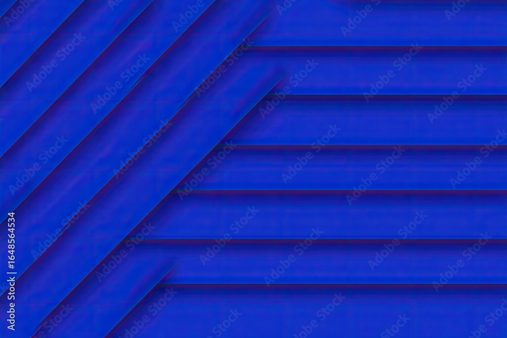Obraz premium Deep blue, diagonal, layered lines create a textured, abstract background
