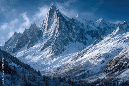 Wallpaper Mural Majestic snow-capped mountain range Torontodigital.ca