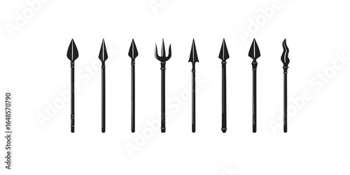 Print  vector illustration of a spear