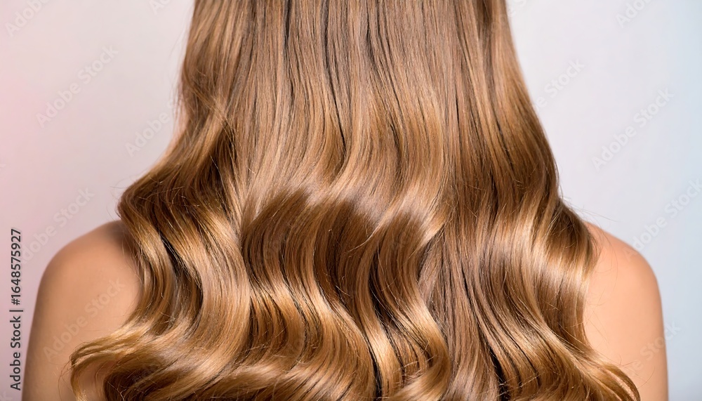 Fototapeta premium Wavy blonde hair, close-up