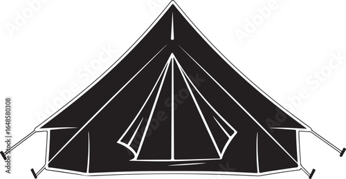 Isolated Camping Tent Graphic Illustration for Outdoor Adventure and Recreation Enthusiasts on White Background