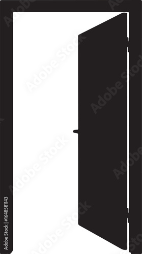 Open Doorway Silhouette Vector Illustration Symbolizing Opportunity New Beginnings and Welcoming Entry to a Future Possibility