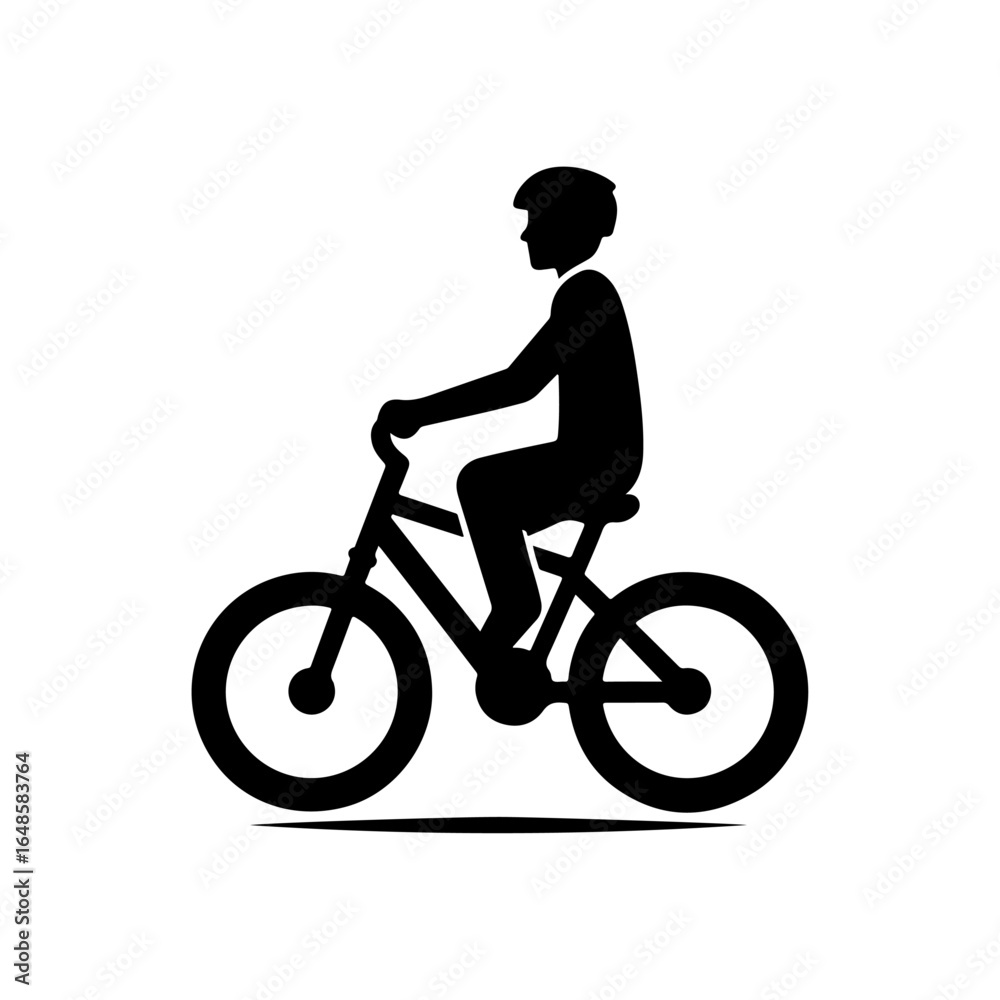 Fototapeta premium man on a bicycle silhouette , man on a bicycle vector