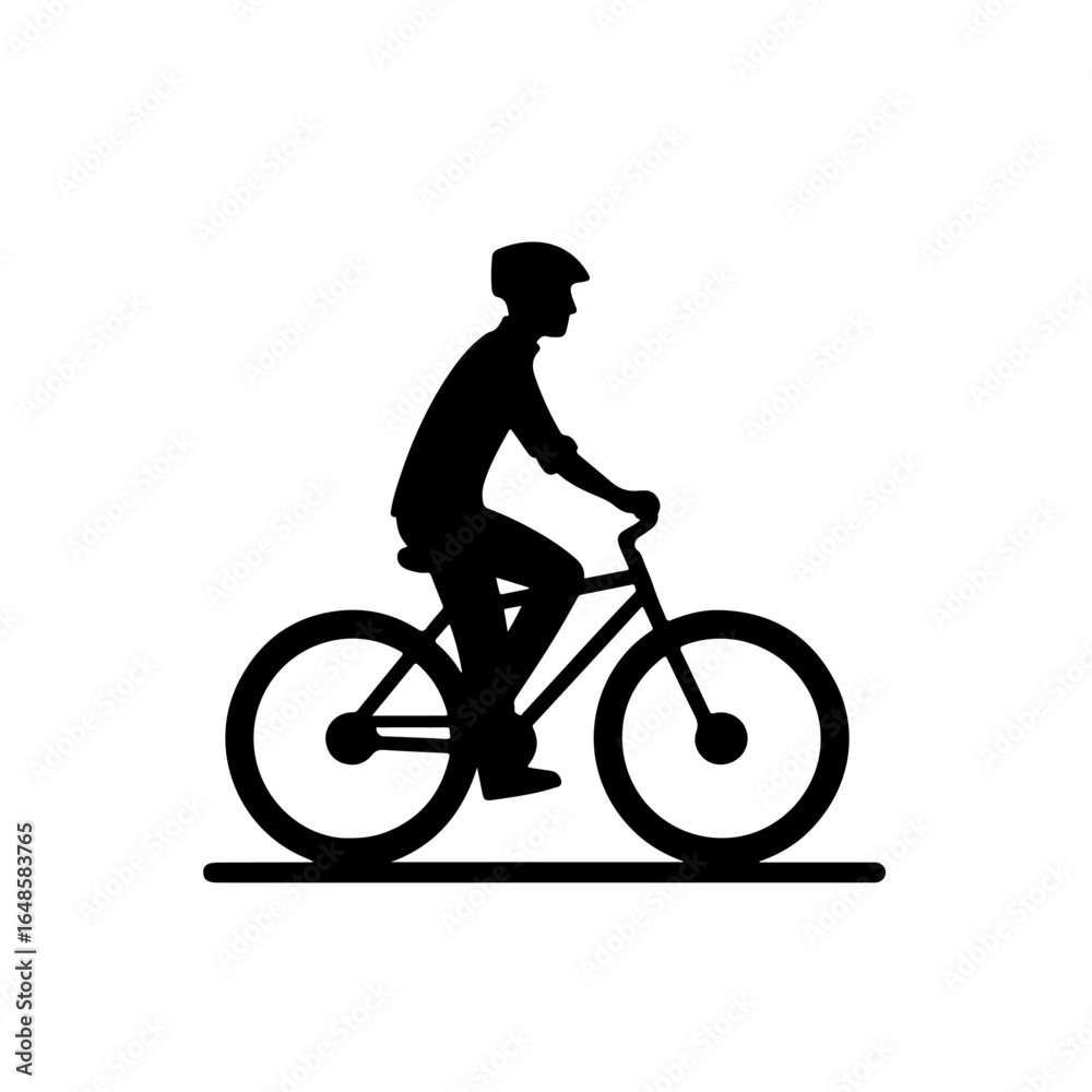 Fototapeta premium man on a bicycle silhouette , man on a bicycle vector