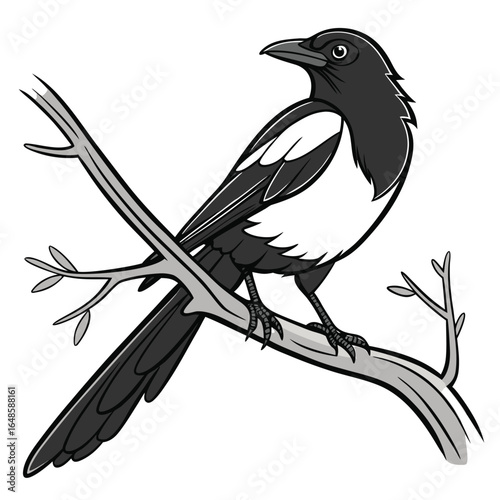 Magpie White Background