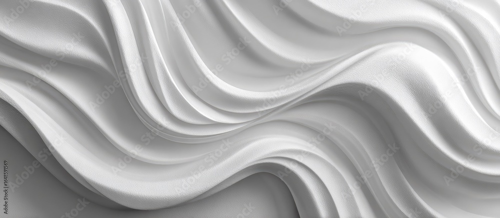 Fototapeta premium Abstract grayscale waves, flowing, smooth curves