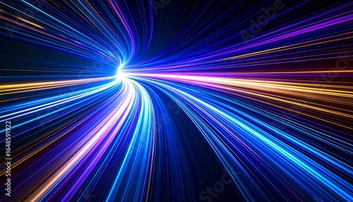 glowing light streak and laser speed motion effect