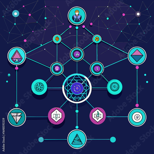 Fractal Plot Matrix: Multidimensional Story Diagram Vector with Golden Amber Climax (Micro-Icons, Narrative Fractal)