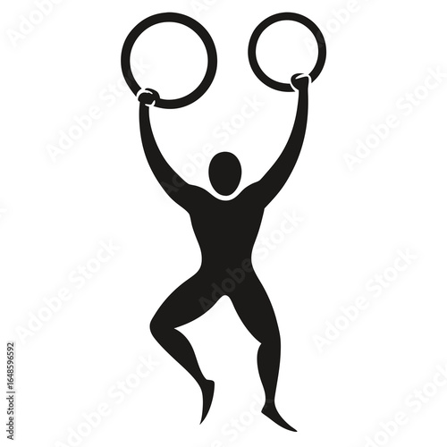 Gymnast on Rings Silhouette