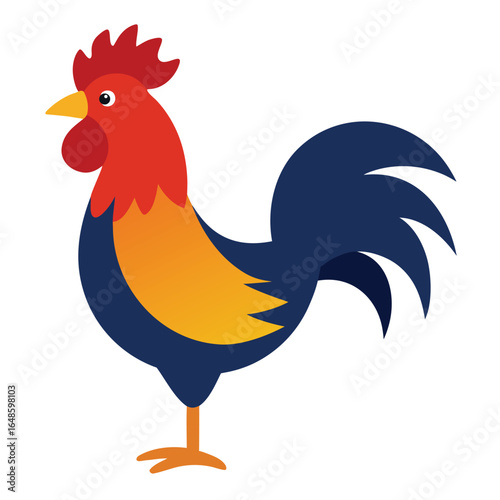 Rooster White Background