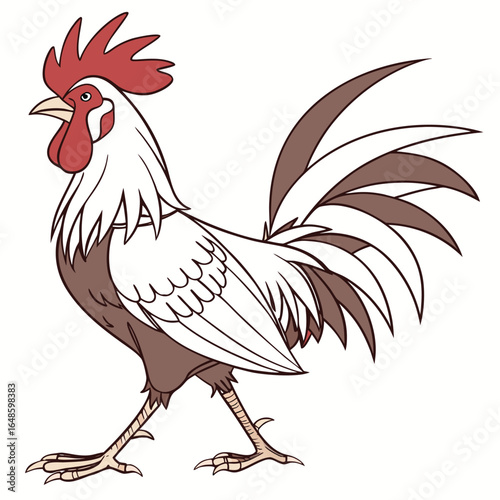 Rooster White Background