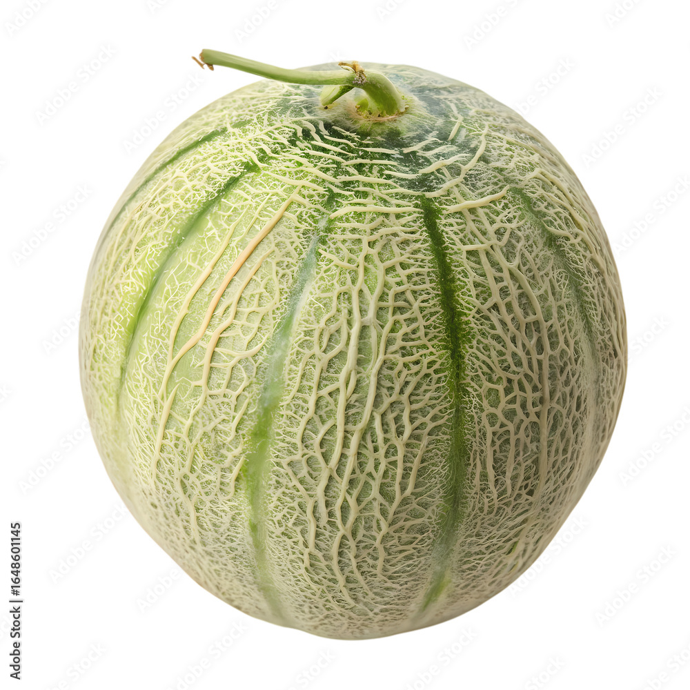 Naklejka premium Cantaloupe Melon Closeup Studio Shot of Fresh Ripe Fruit