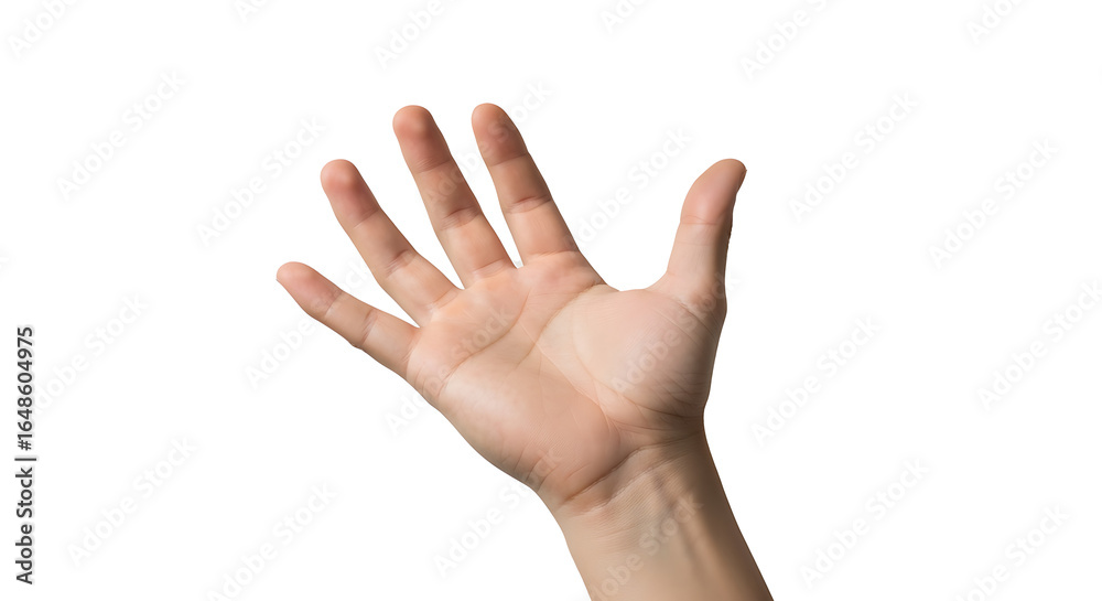 Naklejka premium Transparent PNG of Open Human Hand, Reaching Out, Isolated on Black Background: Perfect for Design Projects, Web Graphics, and Mockups