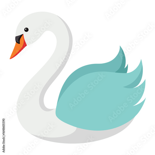 Swan White Background